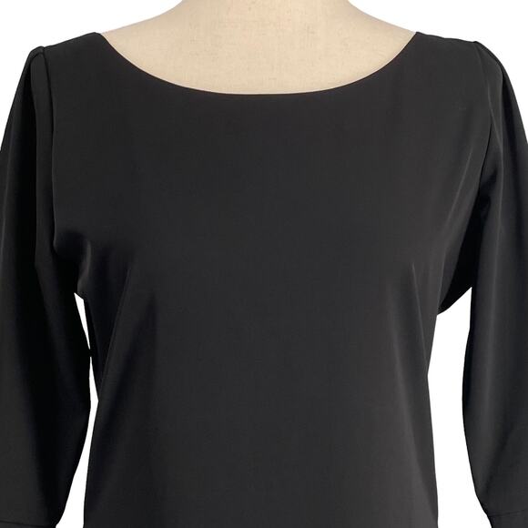 Elm Design Icelandic Artsy Lagenlook Draped Little Black Dress 1 Chic Minimalist - Picture 6 of 10